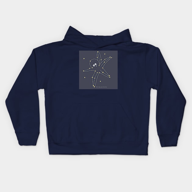 Octopus Constellation Kids Hoodie by Annabelle Lee Designs